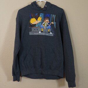 Men's Hey Arnold! Hoodie Stoop Kid Nickelodeon M 90s Cartoon